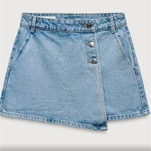 Zara denim wrap skort